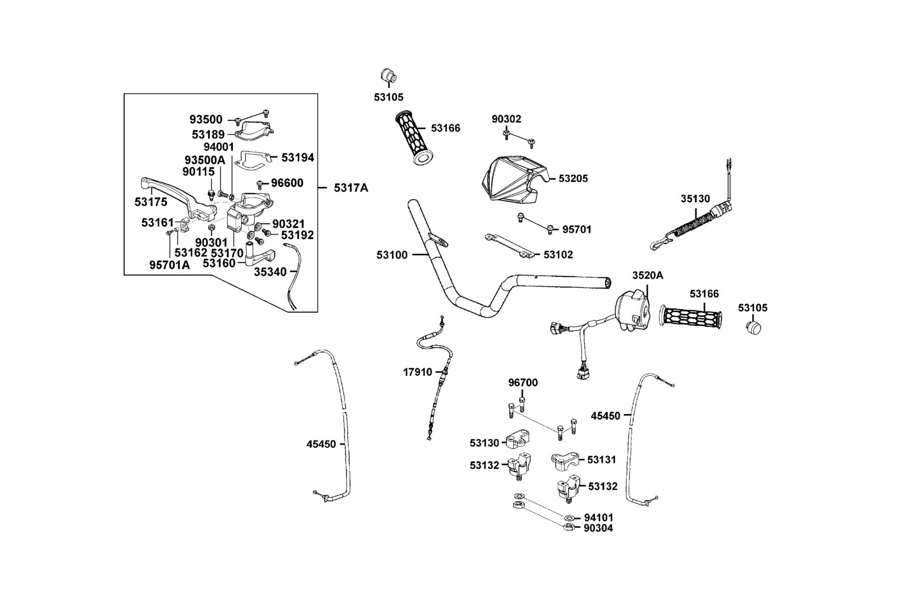 MONGOOSE 110i Handle Steering●Handle Cover parts diagram