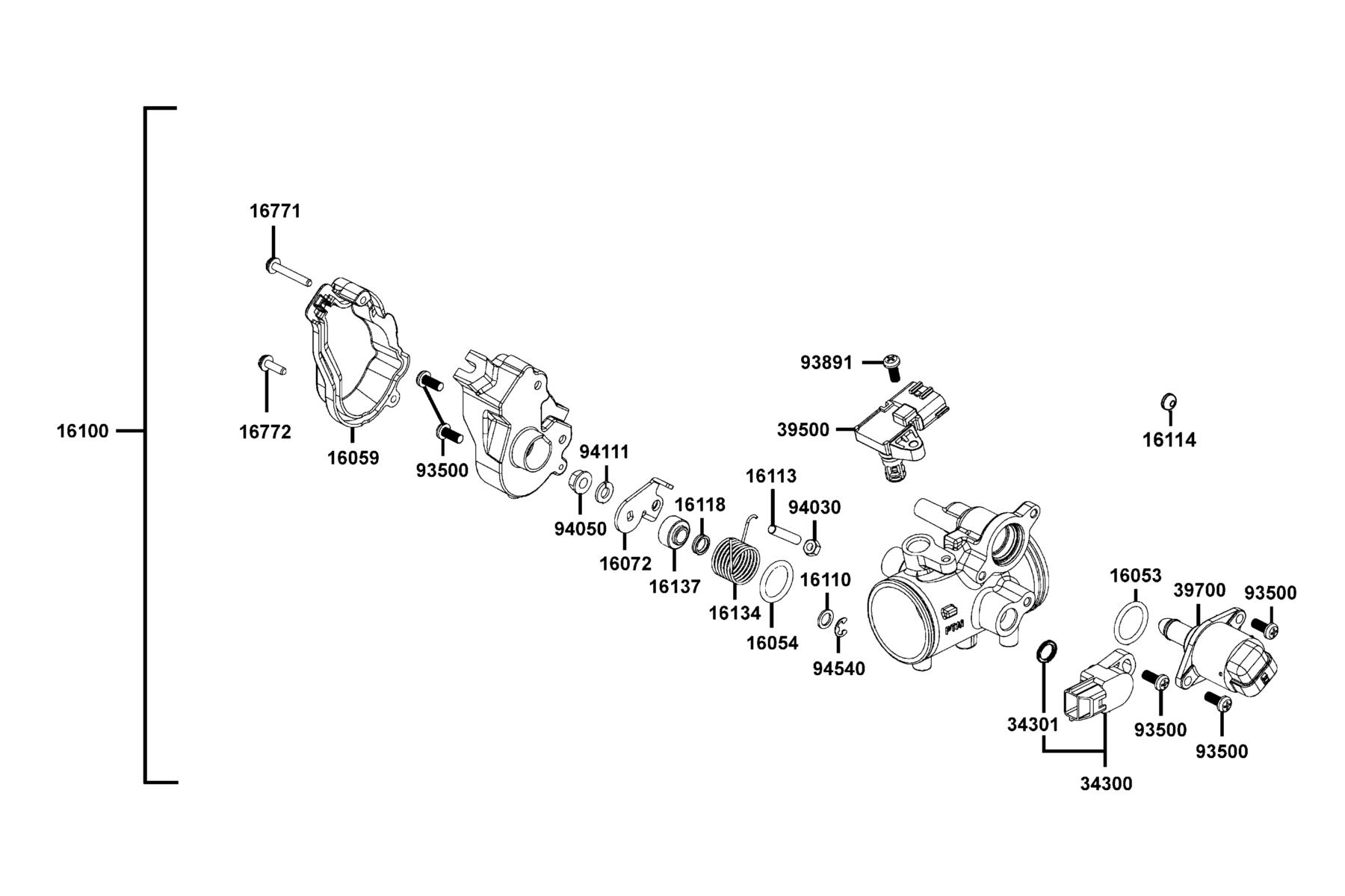 MXU 270i EURO (2023MY) Throttle Body Assy parts diagram