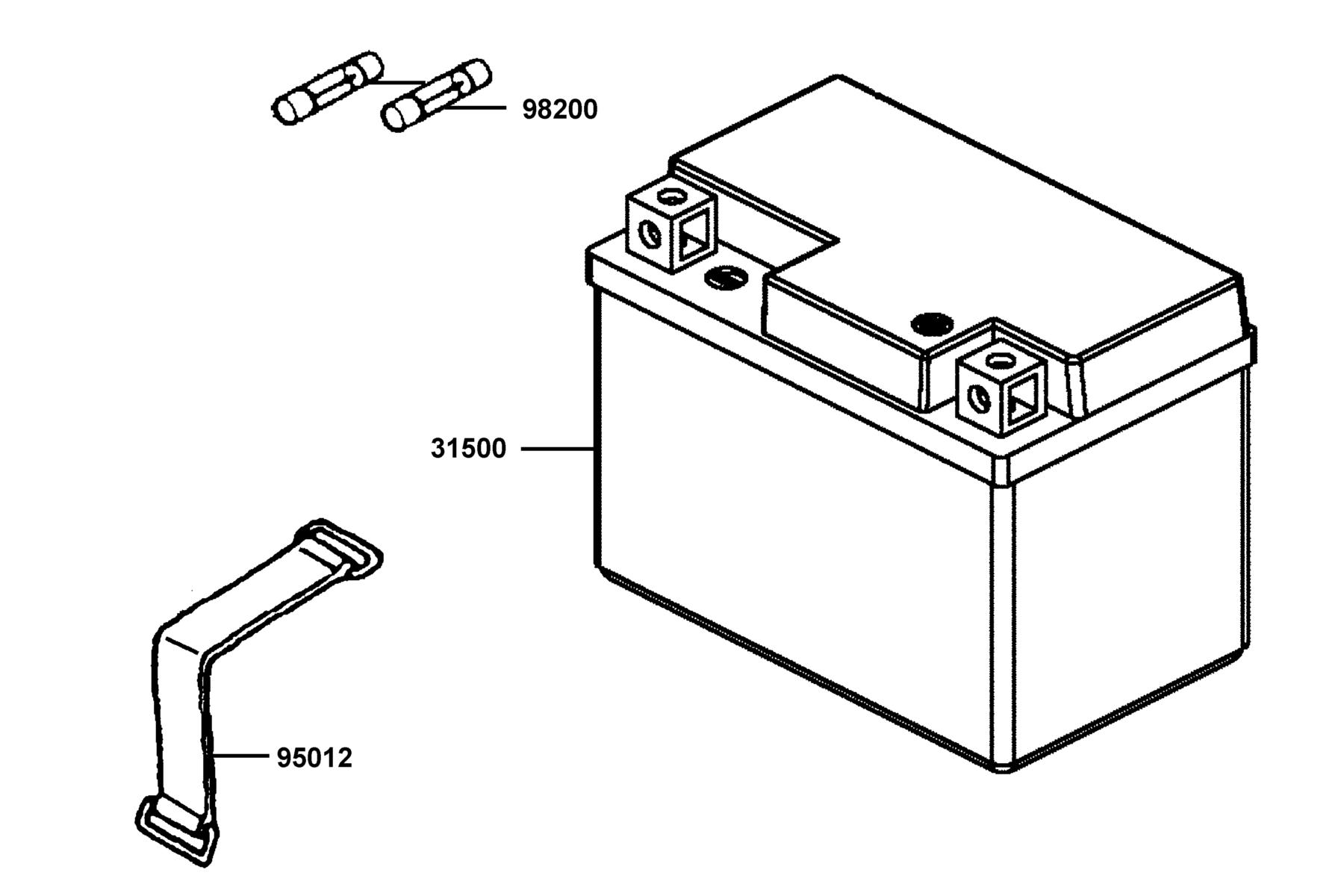 Super 8 50 MY2026 Battery parts diagram