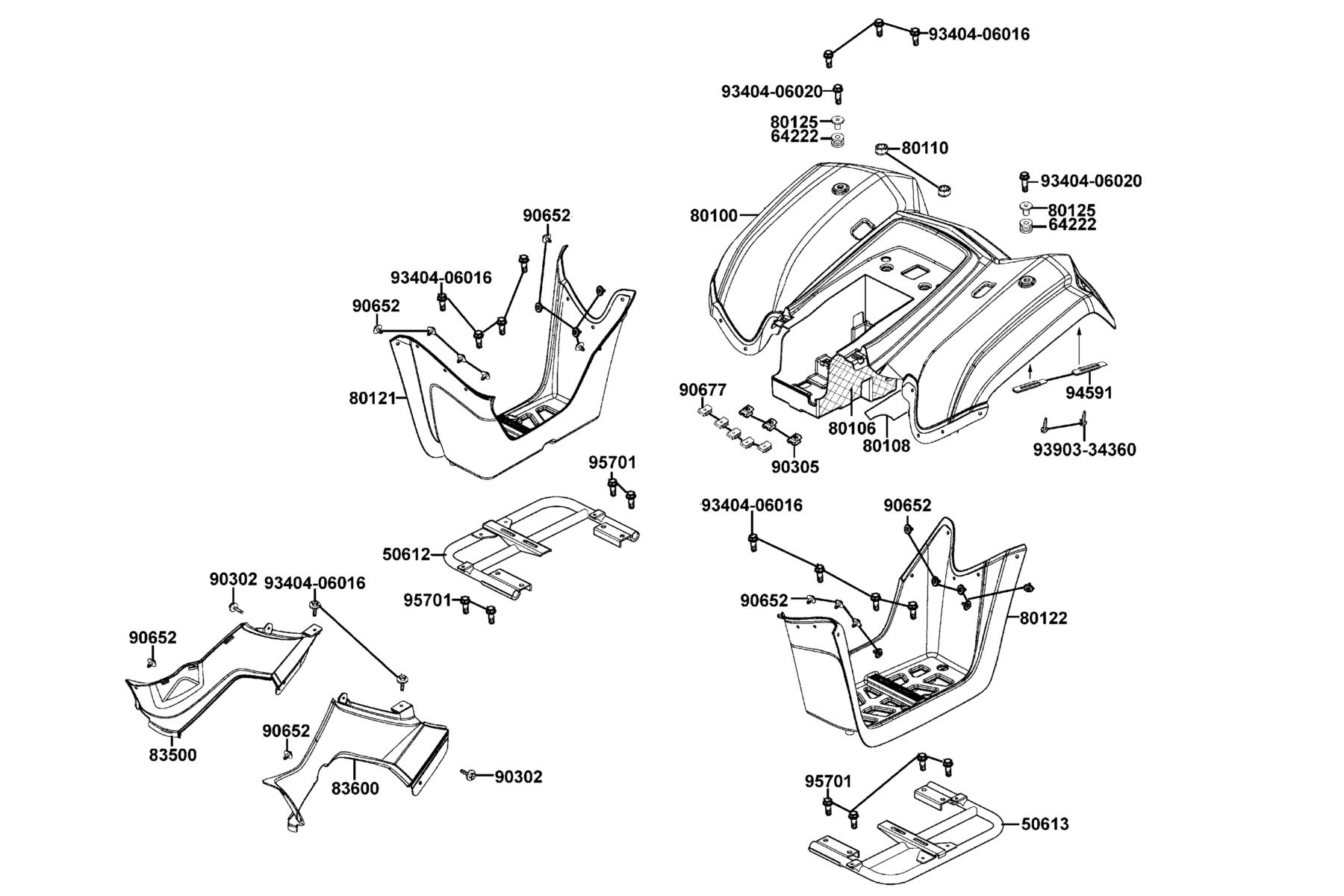 MXU 150(2019) Luggage Box parts diagram