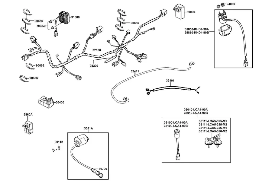 F17 Wire Harness parts diagram