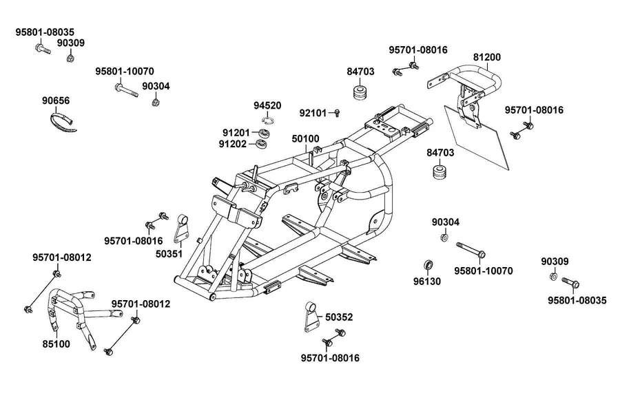 F19 Frame Body parts diagram