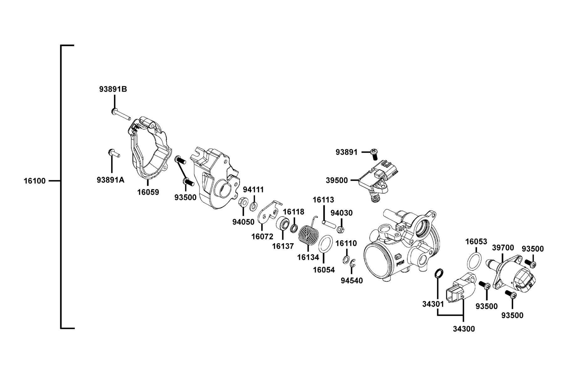 MXU 450i (2021) Throttle Body Assy parts diagram