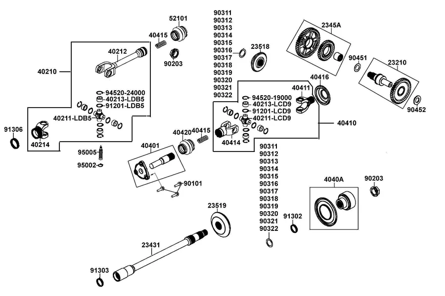 E08 Shaft Reduction parts diagram