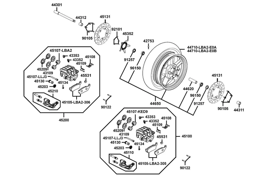 F07 Front Wheel parts diagram