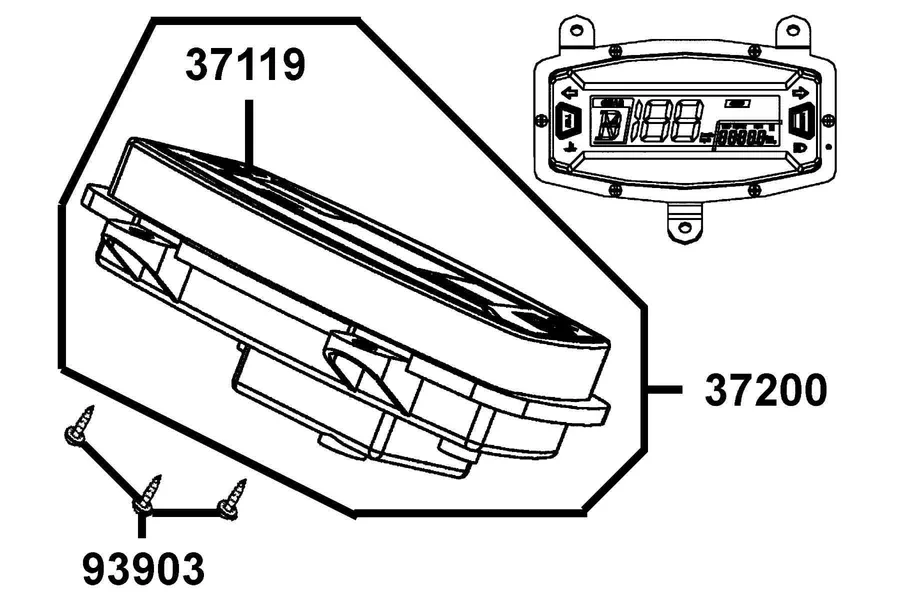 F02 Digital Gauge parts diagram