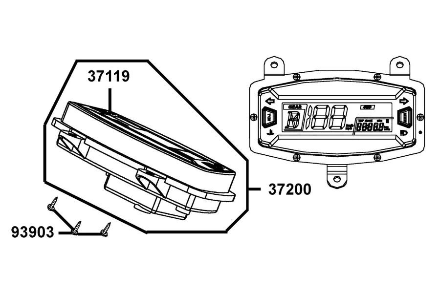F02 Digital Gauge parts diagram