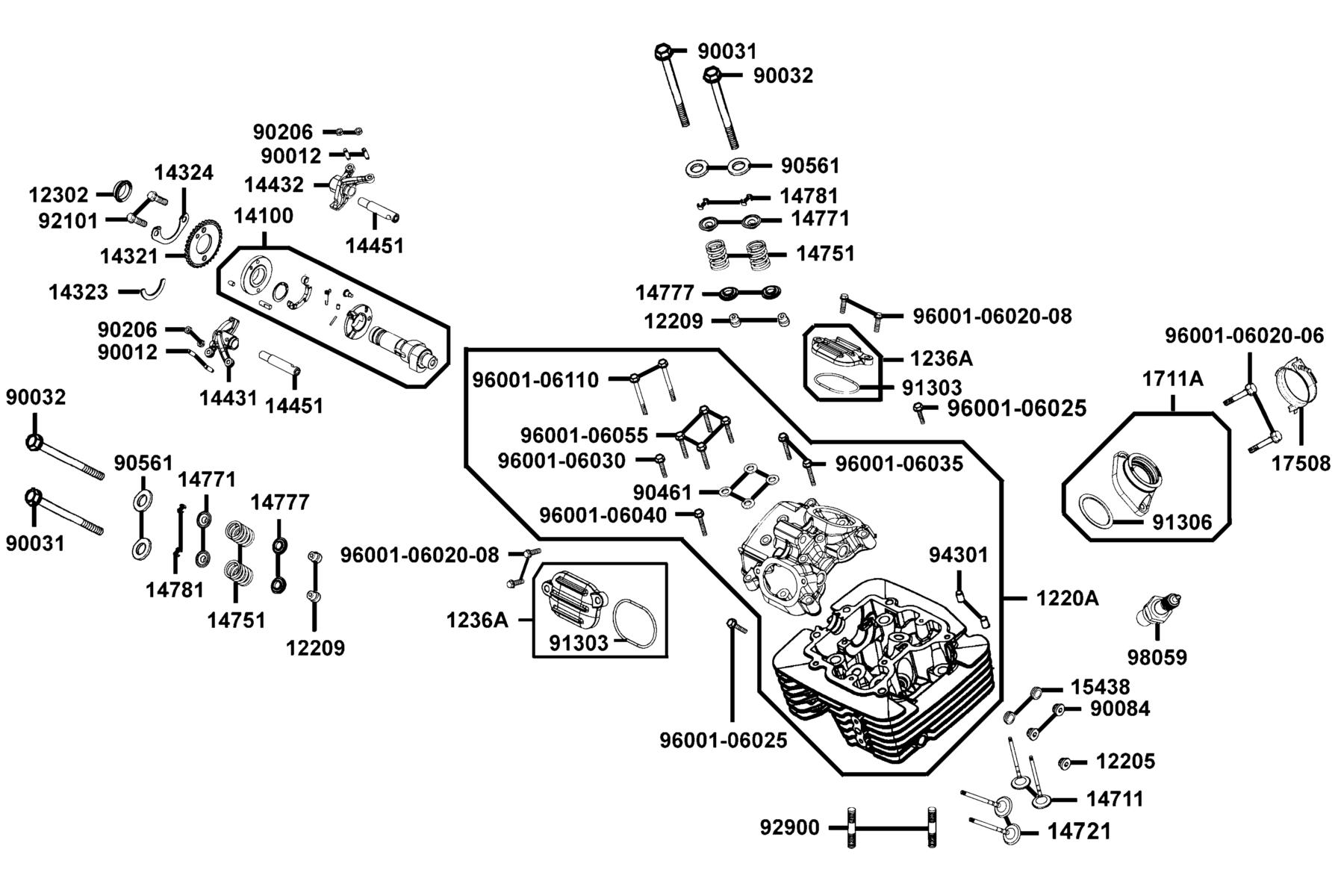KYMCO MAXXER 375 OFF ROAD 2010- 2012 Cylinder Head Cover and Cylinder Head parts diagram