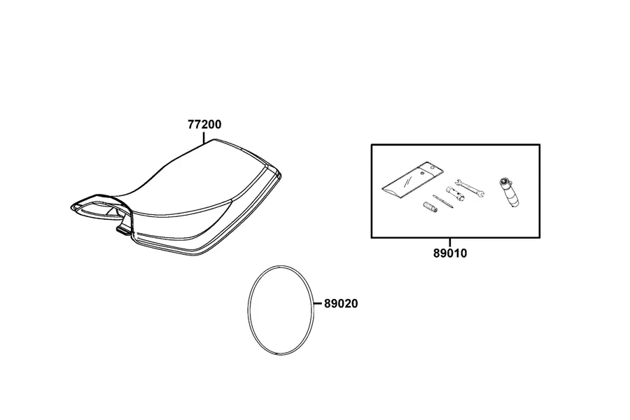 F09 Seat parts diagram