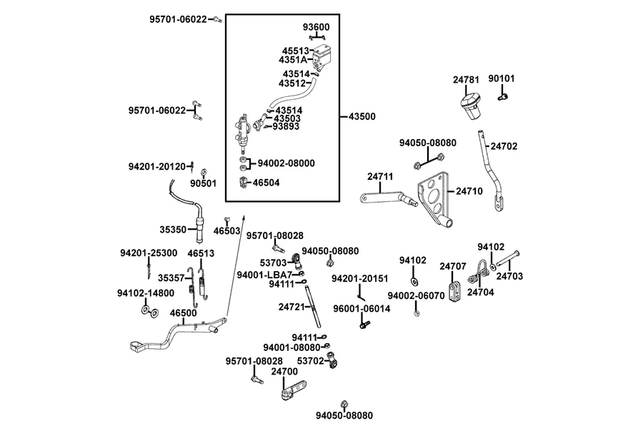 F15 Master Cylinder Rear parts diagram