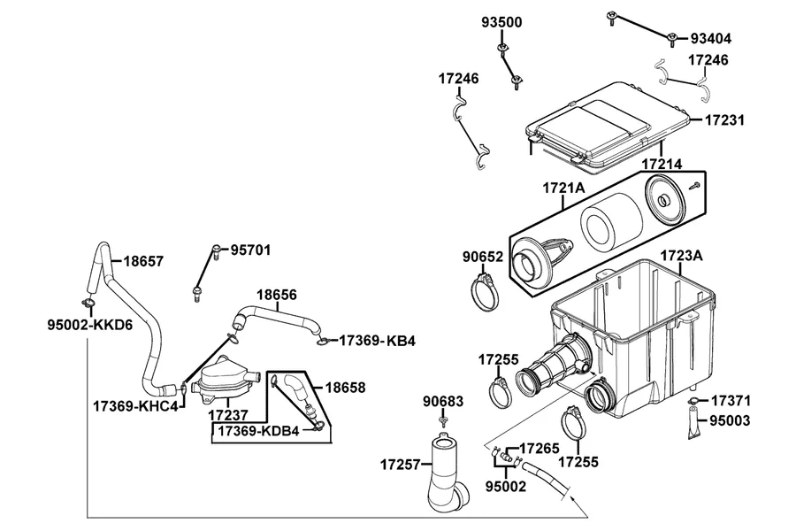 F13 Air Cleaner parts diagram