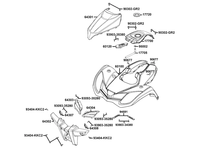 F05 Fender Front parts diagram