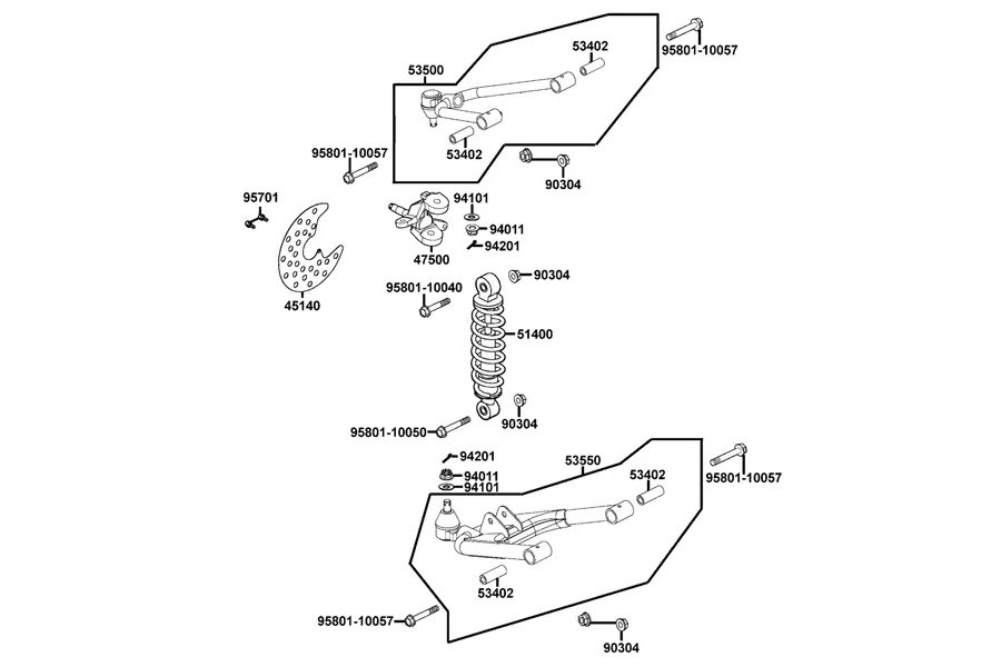 F17 Cushion and Left Arm Swing parts diagram