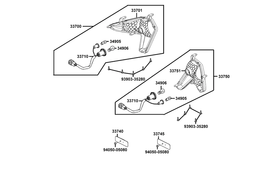 F19 Light Tail parts diagram