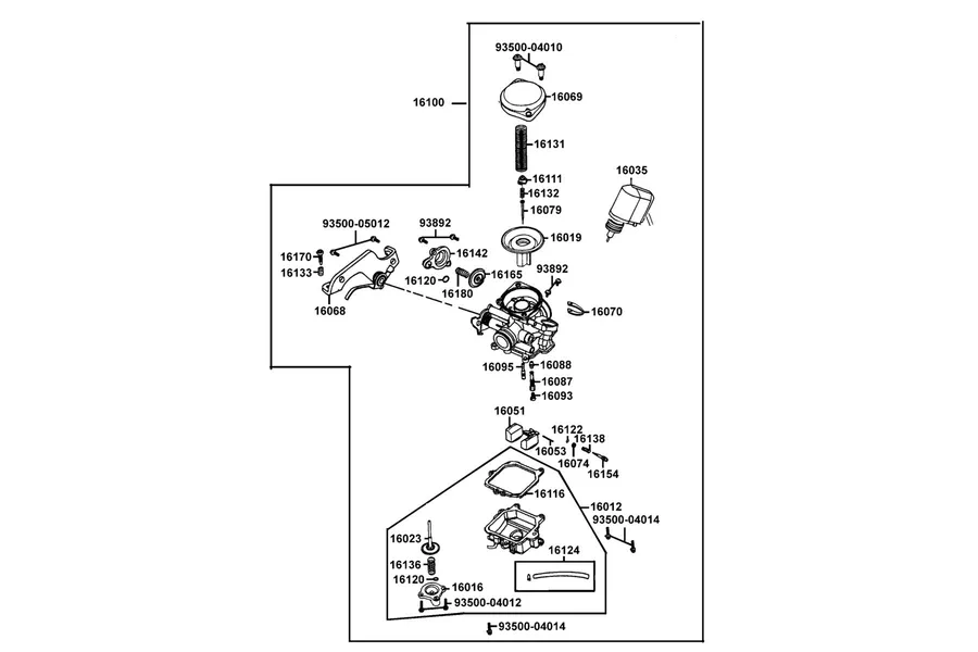 E09 Carburetor parts diagram