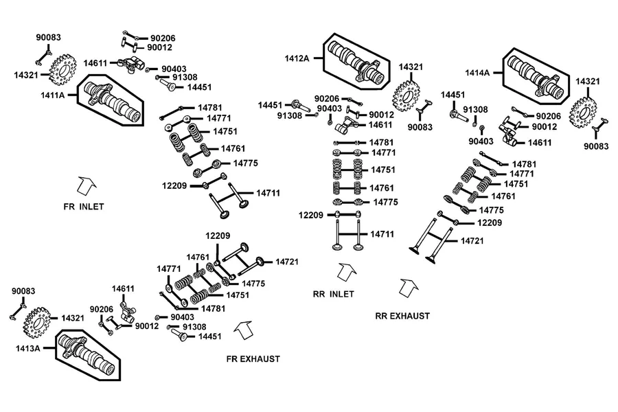 E03 Valve parts diagram