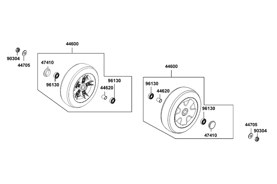 F04 Front Wheel parts diagram