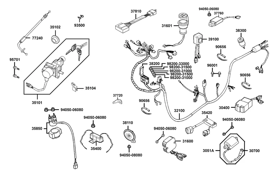 F20 Wire Harness parts diagram