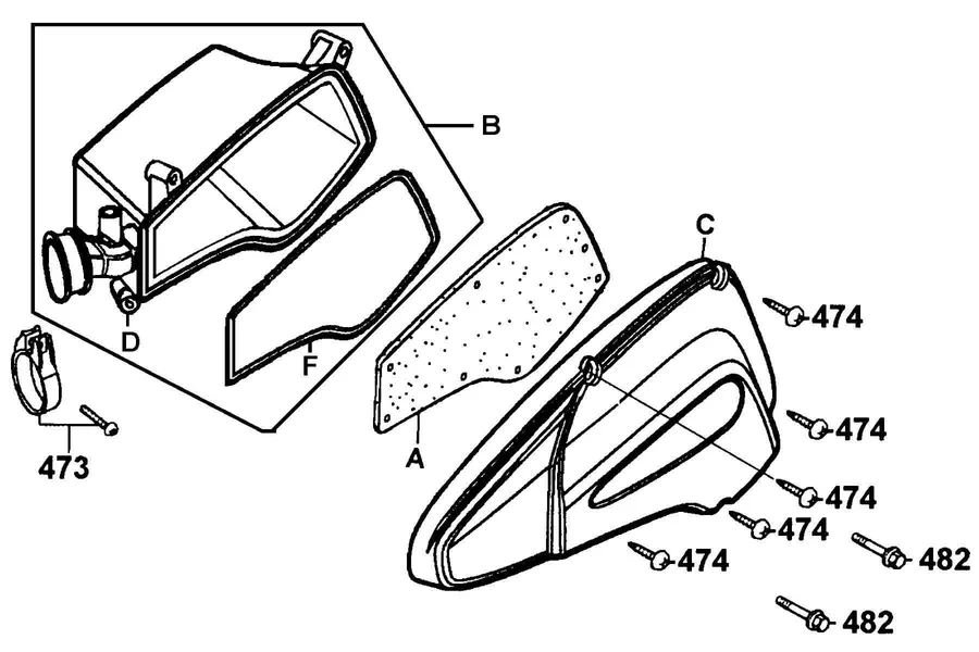 F14 Air Cleaner parts diagram