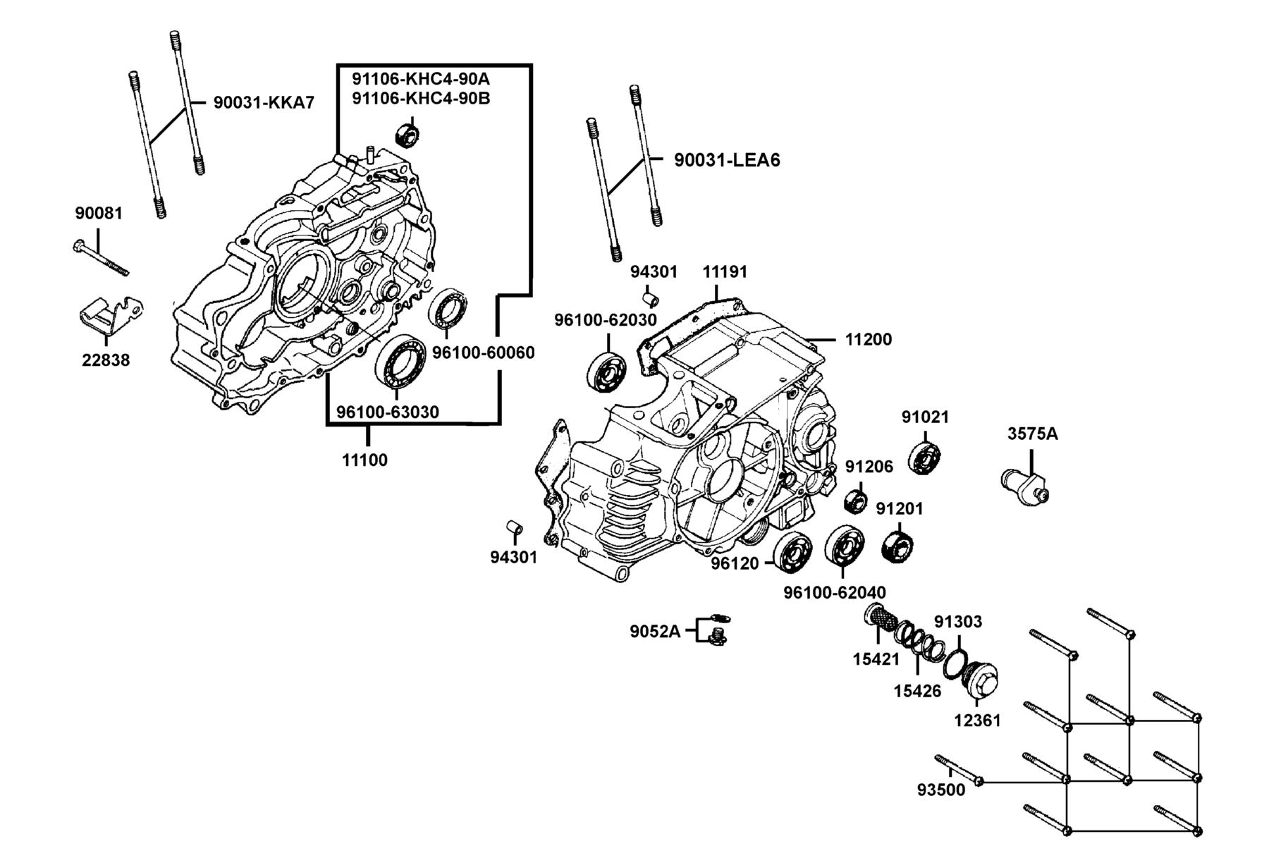 SPADE 150 FI(2018) Crankcase parts diagram