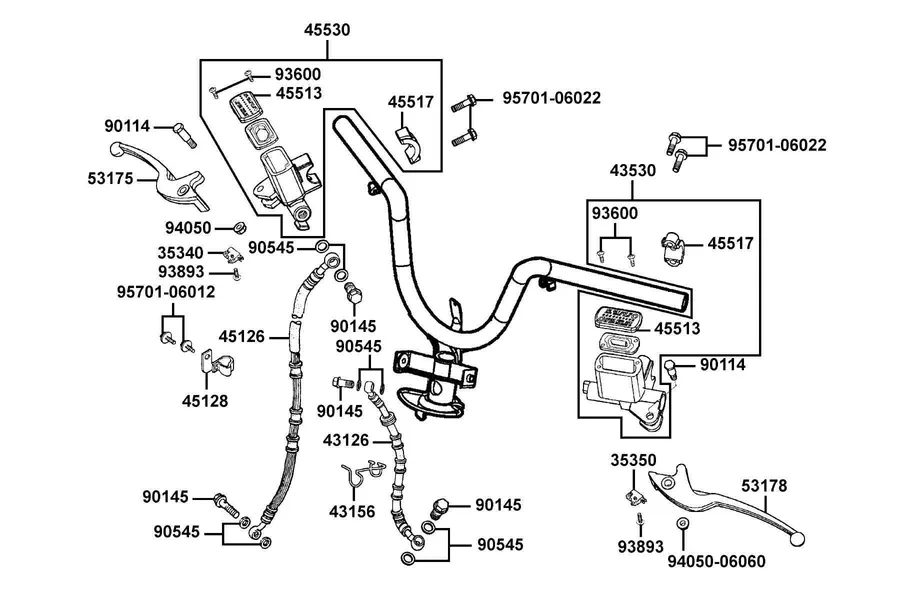 F04 Brake Master Cylinder parts diagram