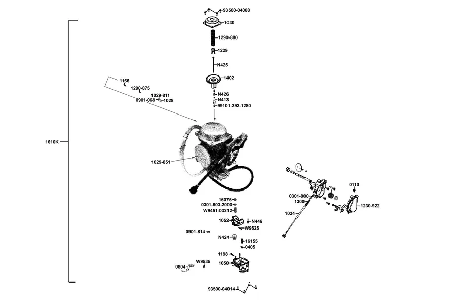 E08 Carburetor parts diagram