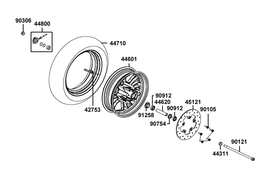 F07 Front Wheel parts diagram