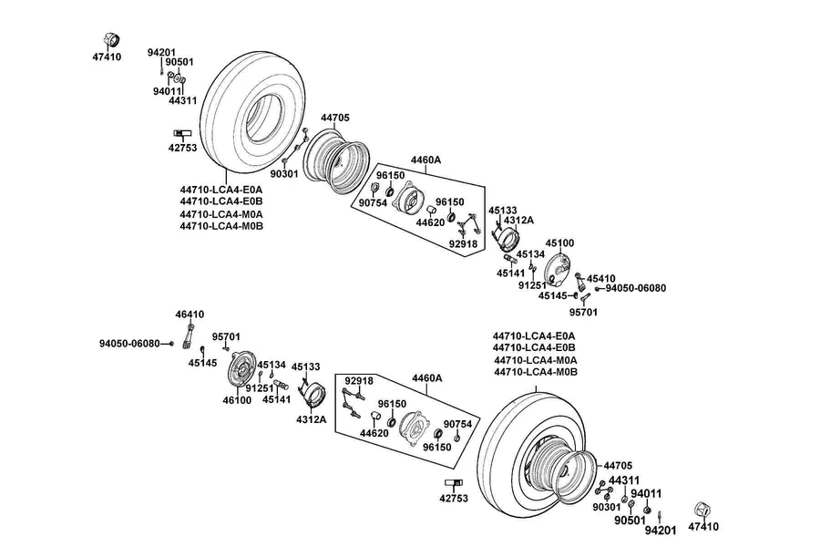 F06 Front Wheel parts diagram