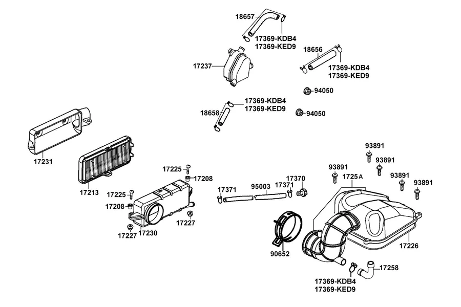 F16 Air Cleaner parts diagram