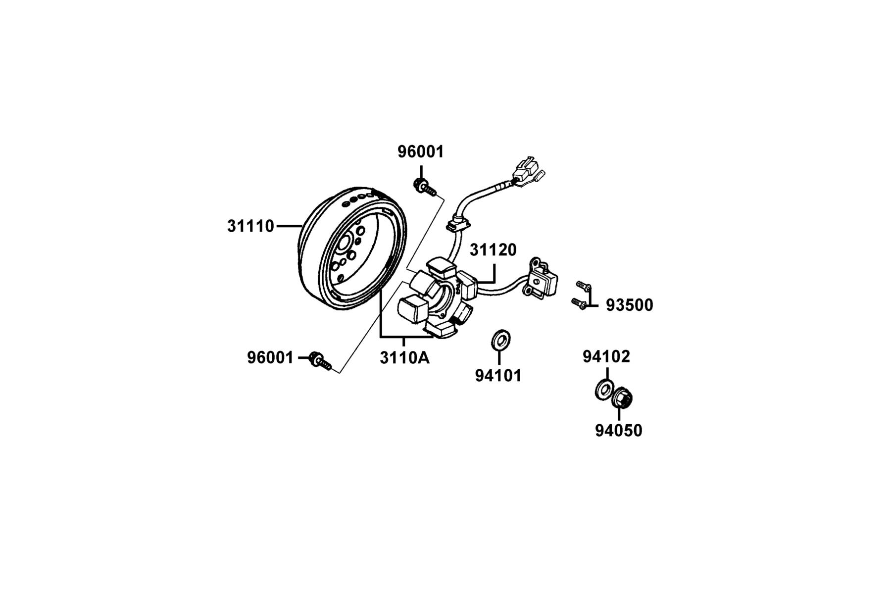 K-PIPE 125(2021) Generator parts diagram