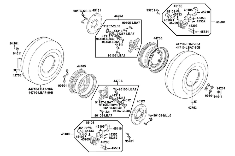 F07 Front Wheel parts diagram