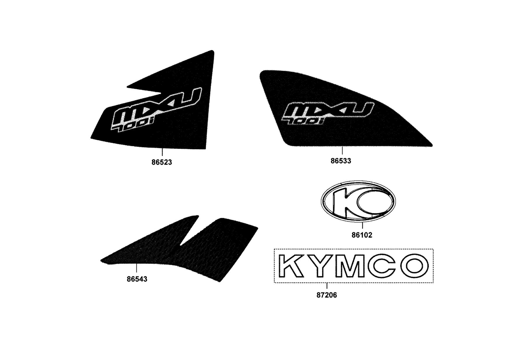 MXU 700(2021) Emblem●Stripe parts diagram