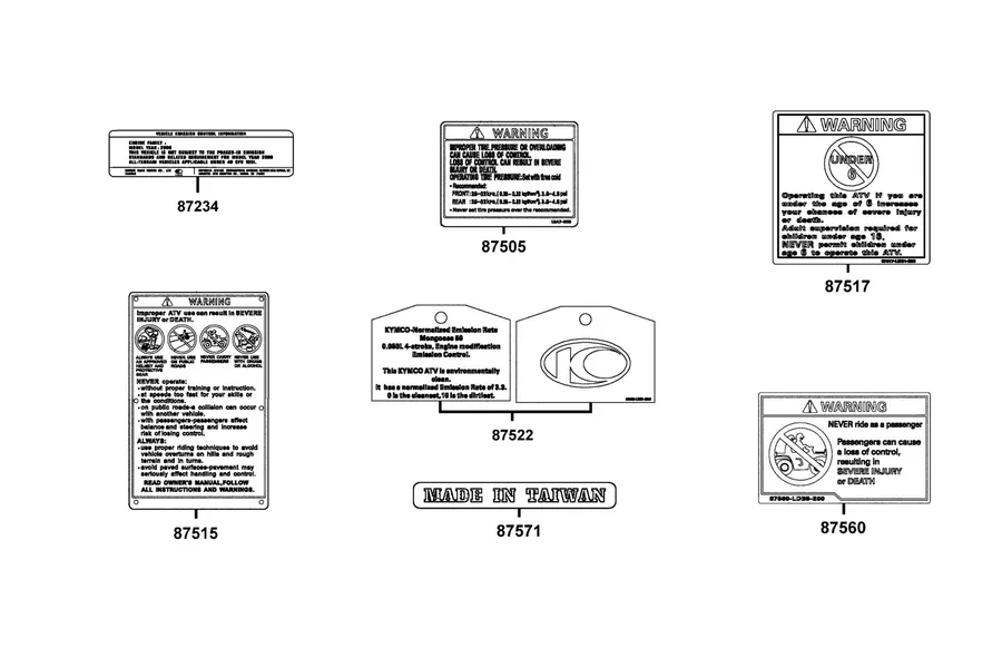 F19 Caution Label parts diagram