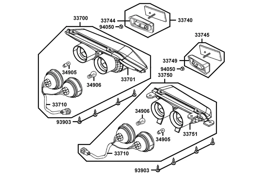 F18 Light Tail parts diagram