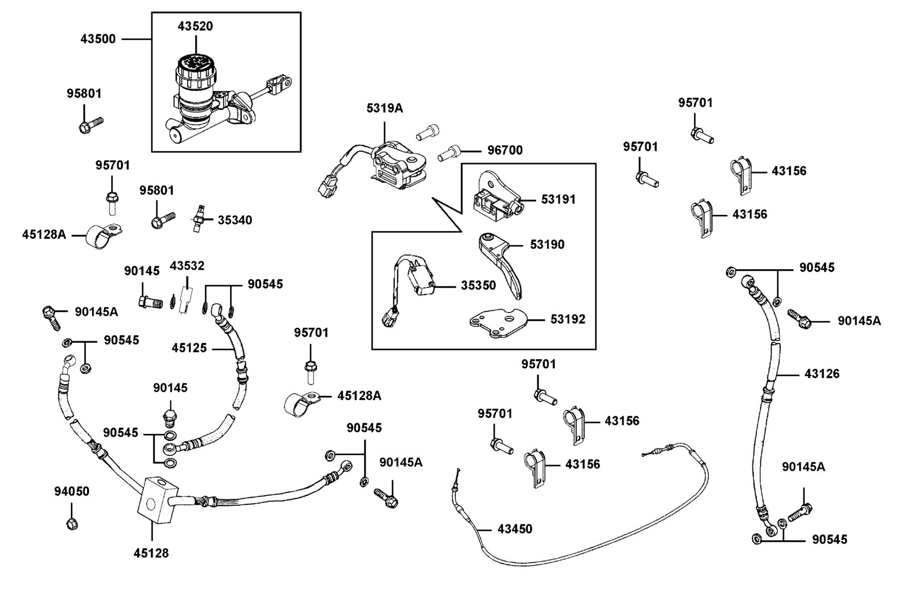 UXV 450i (2022MY) Hose Assy Brk●Brake Assy Parking parts diagram