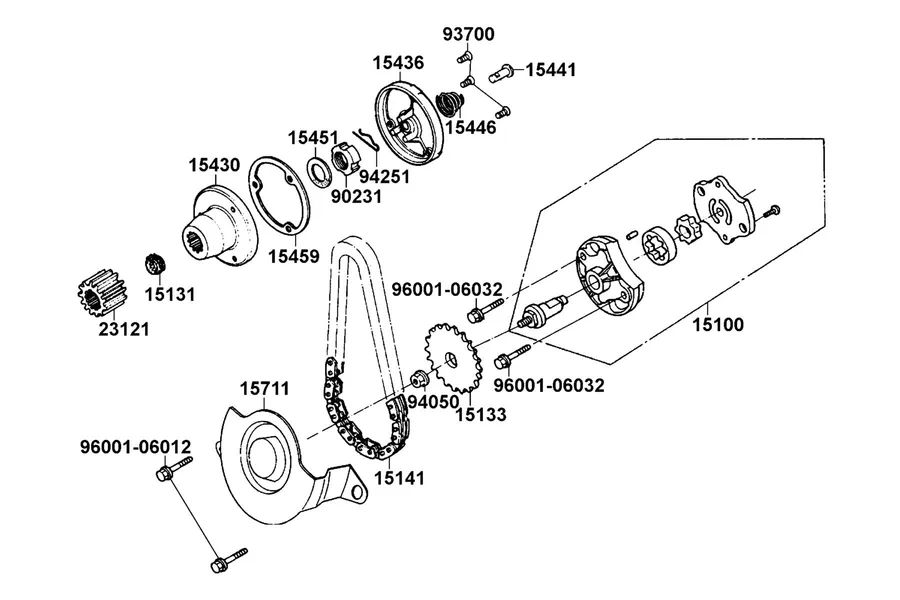 E04 Oil Pump parts diagram