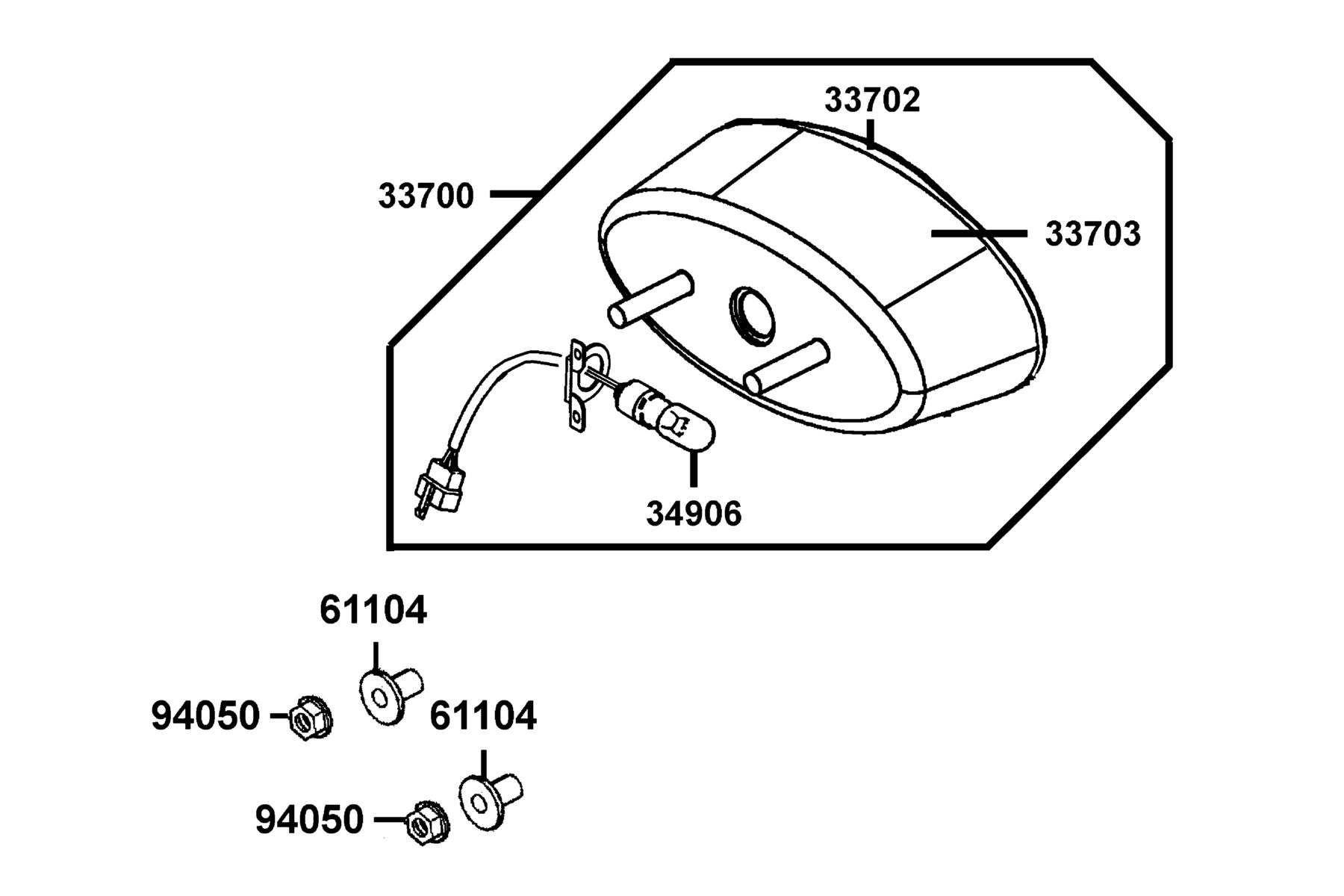 Mongoose 70s(2021) Tail Light parts diagram