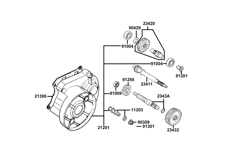E08 Transmission parts diagram