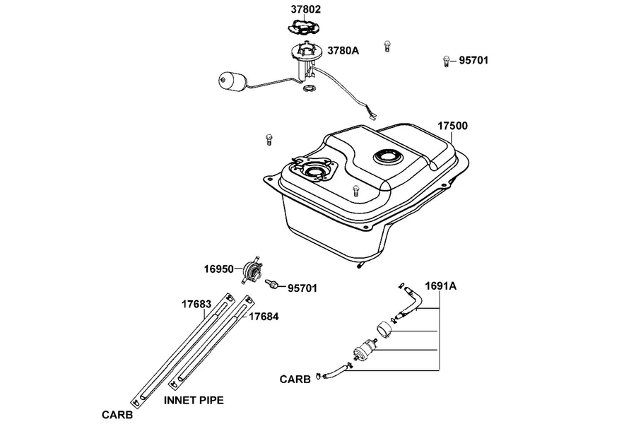 F10 Fuel Tank parts diagram