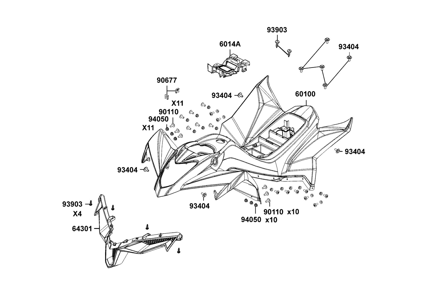 MONGOOSE 90S(2020) Fender Front parts diagram