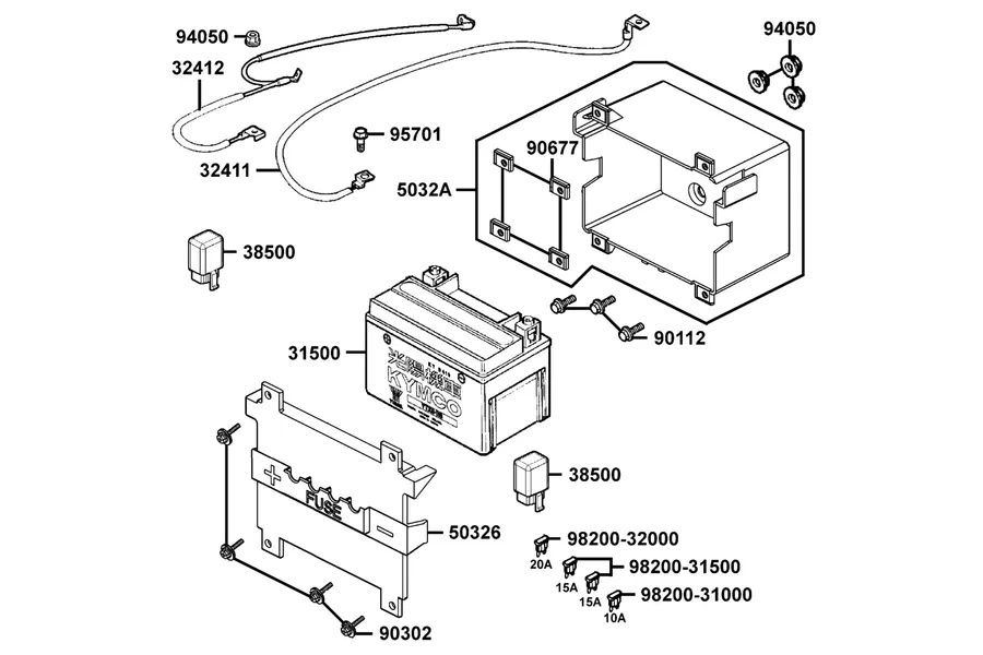 F11 Battery parts diagram