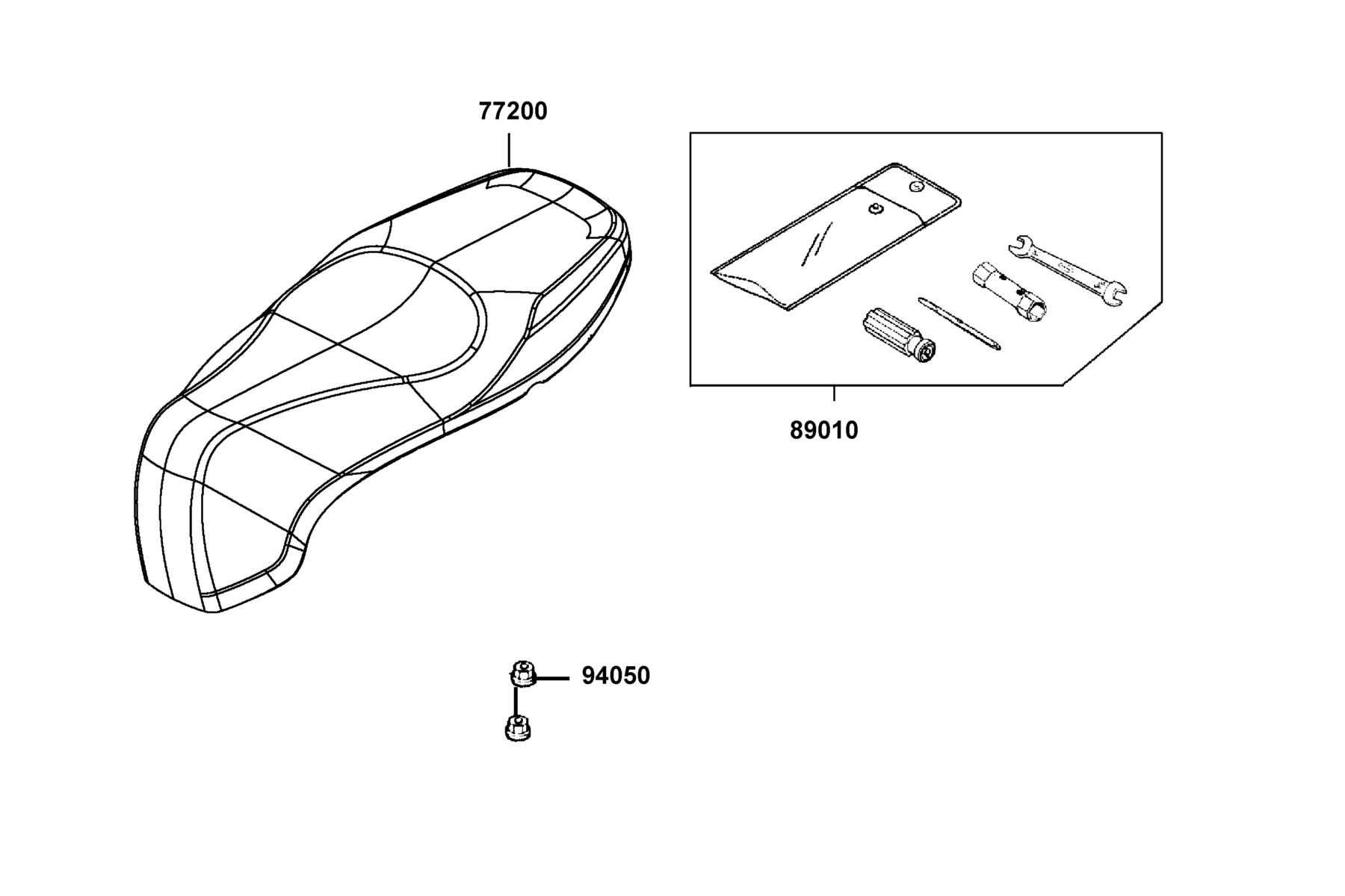 NEW LIKE 150 (2019) Seat parts diagram