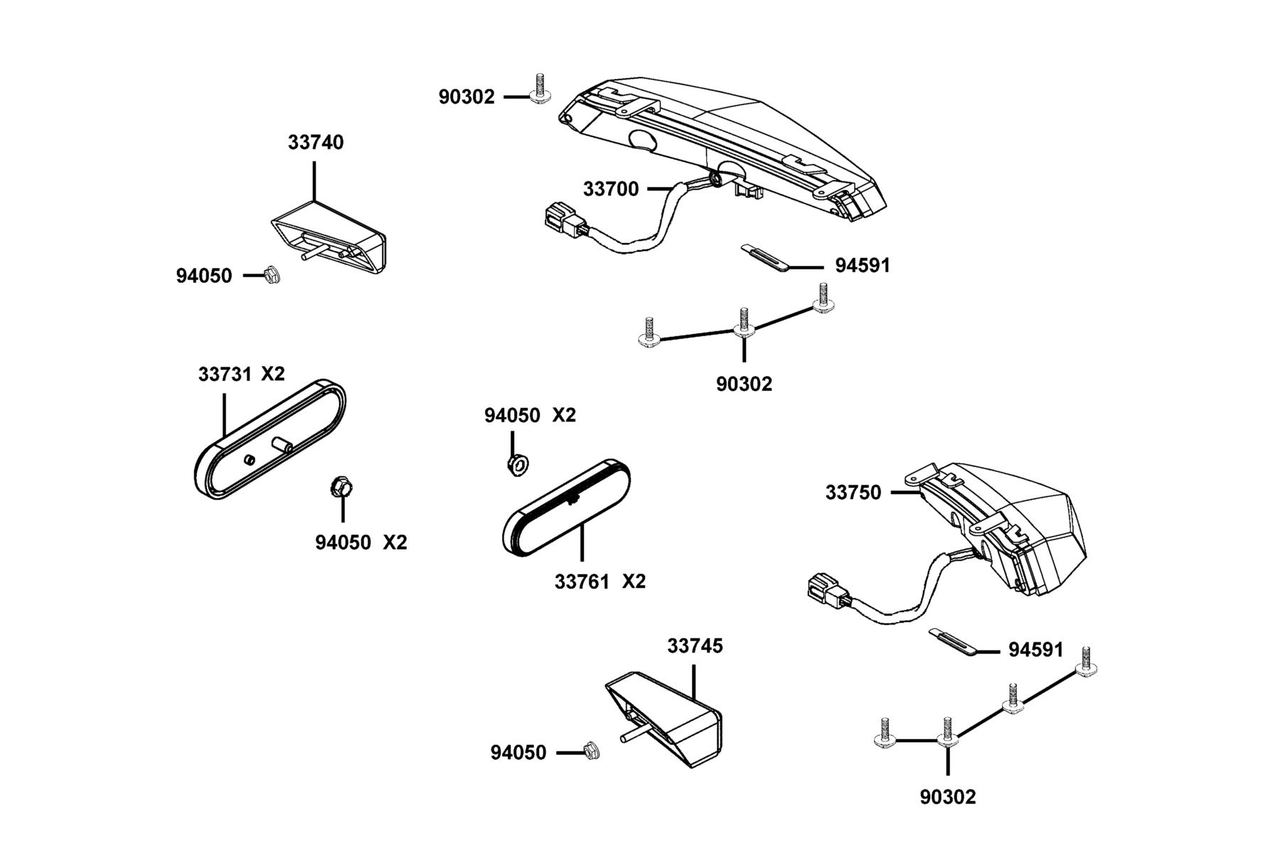 MXU 700i(2019) Light Tail parts diagram