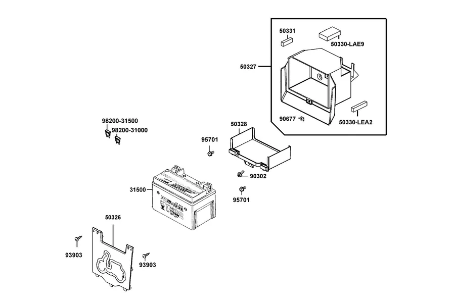 F11 Battery parts diagram