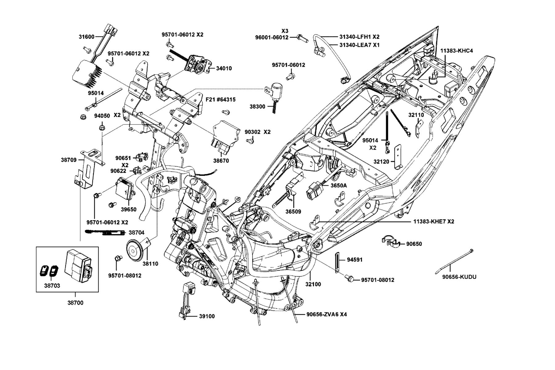 CV3 2023 Wire Harness parts diagram