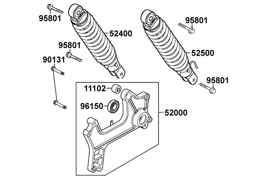 F16 Rear Cushion parts diagram