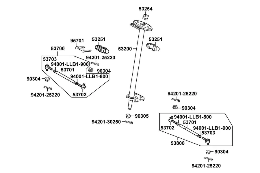 F05 Stem Steering parts diagram