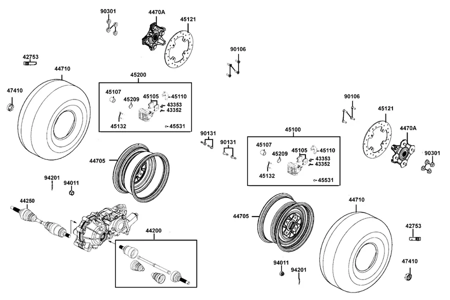 F07 Front Wheel parts diagram