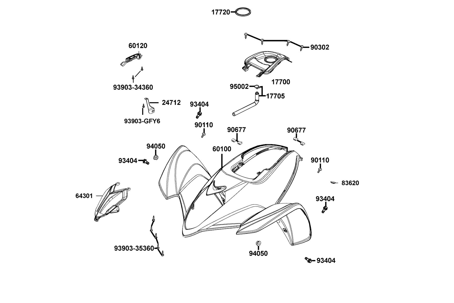 Mongoose 270i(2023MY) Fender Front parts diagram
