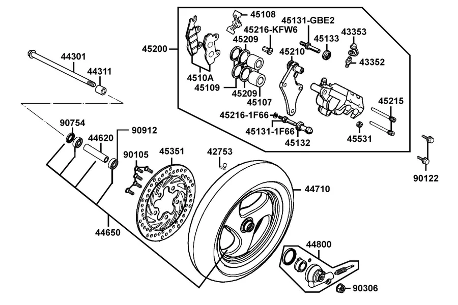 F07 Front Wheel parts diagram
